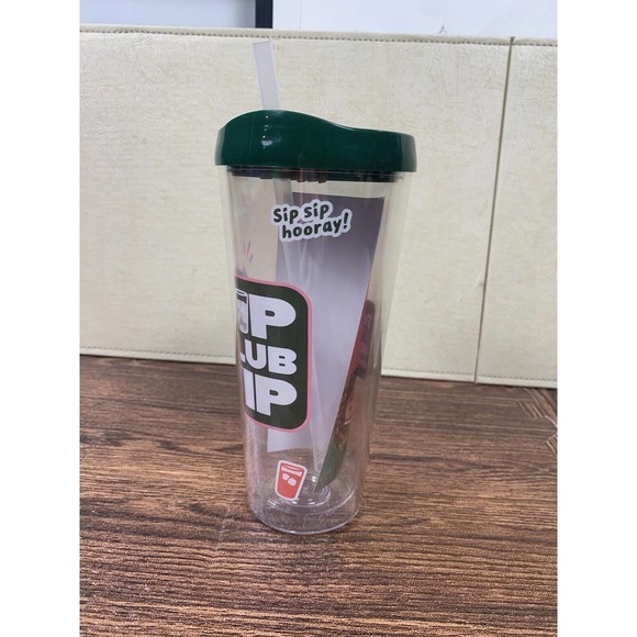 Panera Bread Sip Club VIP Clear Acrylic Tumbler Reusable Cup Insulated BPA Free - Picture 2 of 5